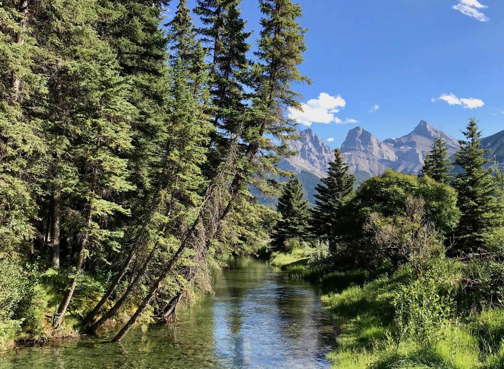 canmore-summer-creek-threesisters